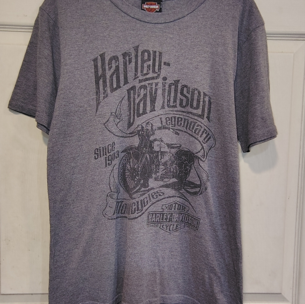 Harley-Davidson Men's Size M Charcoal Short Sleeve Tee WarHorse of Ocala FL